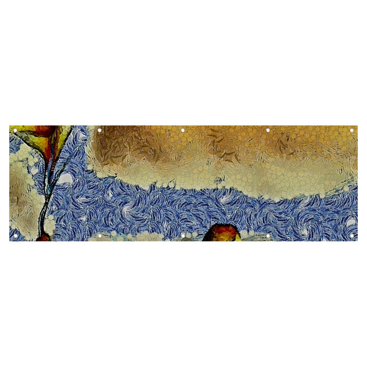 Abstract Painting Art Texture Banner and Sign 12  x 4 