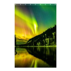 Scenic View Of Aurora Borealis Stretching Over A Lake At Night Shower Curtain 48  X 72  (small)  by danenraven