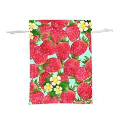 Strawberries-2 Lightweight Drawstring Pouch (s) by PaperDesignNest