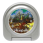 Colorful Verona Olive tree Travel Alarm Clock Front