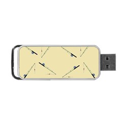 Fishing Rods Pattern Brown Portable Usb Flash (two Sides) by TetiBright