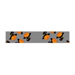 Pumpkin Heads With Hat Gray Flano Scarf (Mini) Back