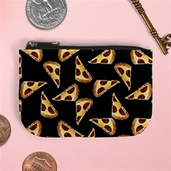 Pizza Slices Pattern Green Mini Coin Purse by TetiBright