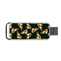 Pizza Slices Pattern Green Portable Usb Flash (two Sides) by TetiBright