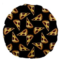 Pizza Slices Pattern Green Large 18  Premium Round Cushions by TetiBright