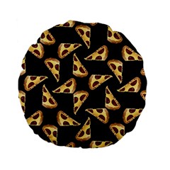 Pizza Slices Pattern Green Standard 15  Premium Flano Round Cushions by TetiBright