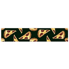 Pizza Slices Pattern Green Small Premium Plush Fleece Scarf by TetiBright