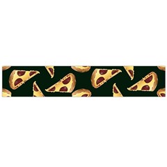 Pizza Slices Pattern Green Large Premium Plush Fleece Scarf  by TetiBright