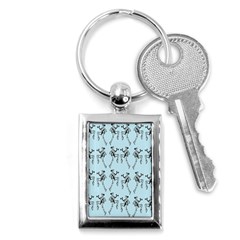 Jogging Lady On Blue Key Chain (rectangle) by TetiBright