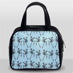 Jogging Lady On Blue Classic Handbag (two Sides) by TetiBright