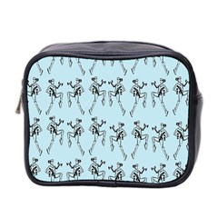 Jogging Lady On Blue Mini Toiletries Bag (two Sides) by TetiBright