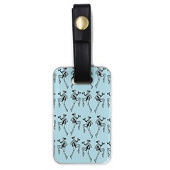 Jogging Lady On Blue Luggage Tag (one Side) by TetiBright