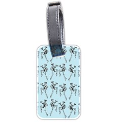 Jogging Lady On Blue Luggage Tag (two Sides) by TetiBright