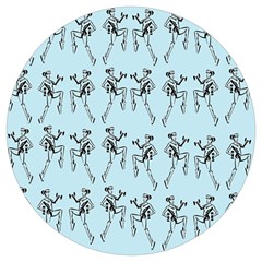 Jogging Lady On Blue Round Trivet by TetiBright