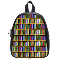 Books On A Shelf School Bag (small) by TetiBright