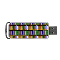 Books On A Shelf Portable Usb Flash (one Side) by TetiBright