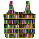 Books On A Shelf Full Print Recycle Bag (XL) Back