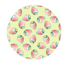 Colorful Easter Eggs Pattern Green Mini Round Pill Box (pack Of 3) by TetiBright