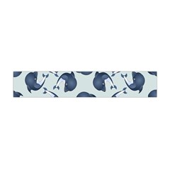 Blue Dolphins Pattern Flano Scarf (mini) by TetiBright