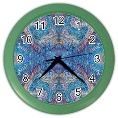 Marbling Blend Repeats Color Wall Clock by kaleidomarblingart