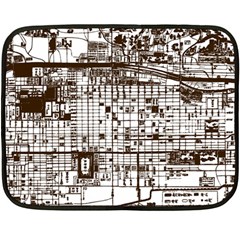 Antique Oriental Town Map  Fleece Blanket (mini) by ConteMonfrey