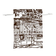 Antique Oriental Town Map  Lightweight Drawstring Pouch (m) by ConteMonfrey