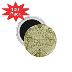 Vintage Mapa Mundi  1 75  Magnets (100 Pack)  by ConteMonfrey