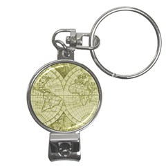 Vintage Mapa Mundi  Nail Clippers Key Chain by ConteMonfrey