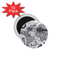 Antique Mapa Mundi Revisited 1 75  Magnets (10 Pack)  by ConteMonfrey