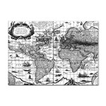 Antique Mapa Mundi Revisited Sticker A4 (10 pack) Front