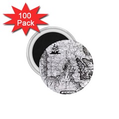 Antique Mercant Map  1 75  Magnets (100 Pack)  by ConteMonfrey