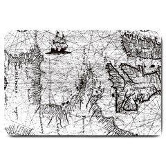 Antique Mercant Map  Large Doormat by ConteMonfrey