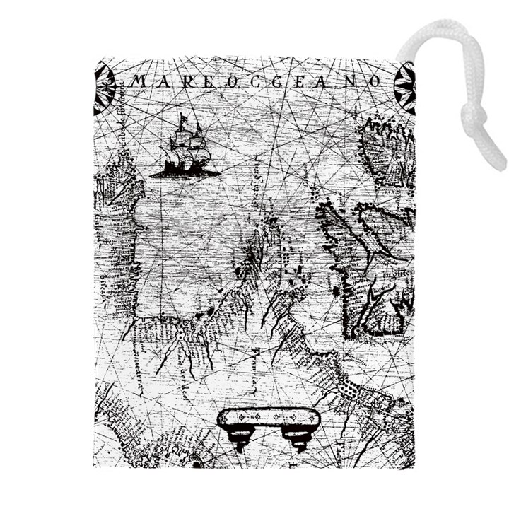 Antique Mercant Map  Drawstring Pouch (4XL)