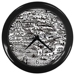 Old Civilization Wall Clock (black) by ConteMonfrey