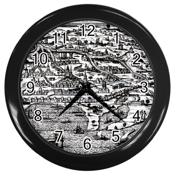 Old Civilization Wall Clock (Black)