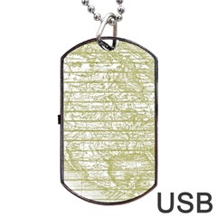 Vintage America`s Map Dog Tag Usb Flash (two Sides) by ConteMonfrey