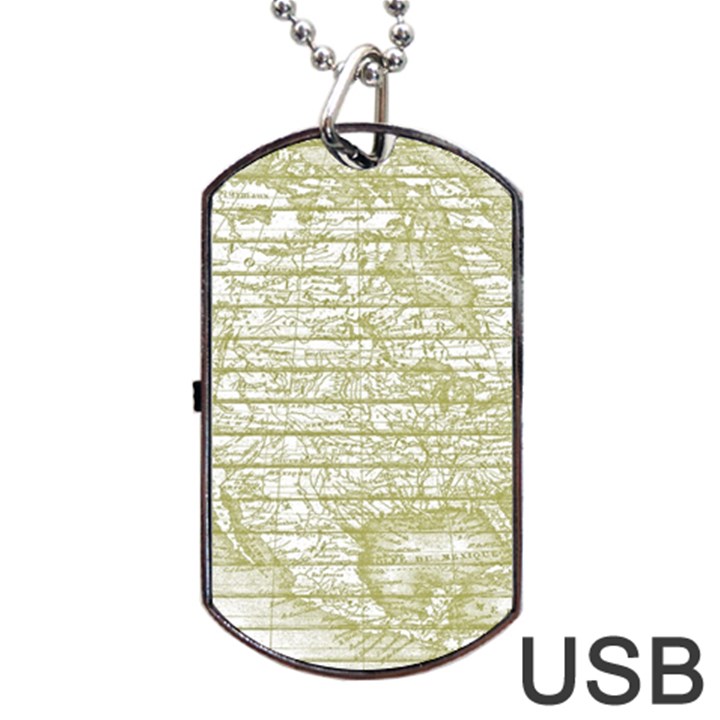 Vintage America`s Map Dog Tag USB Flash (Two Sides)