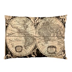 World Map - Nova Delineatio Totius Orbis Terrarum -  1659-1733 Pillow Case by ConteMonfrey