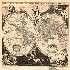 World Map - Nova Delineatio Totius Orbis Terrarum -  1659-1733 Play Mat (rectangle) by ConteMonfrey