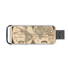 World Map - Nova Delineatio Totius Orbis Terrarum -  1659-1733 Portable Usb Flash (two Sides) by ConteMonfrey