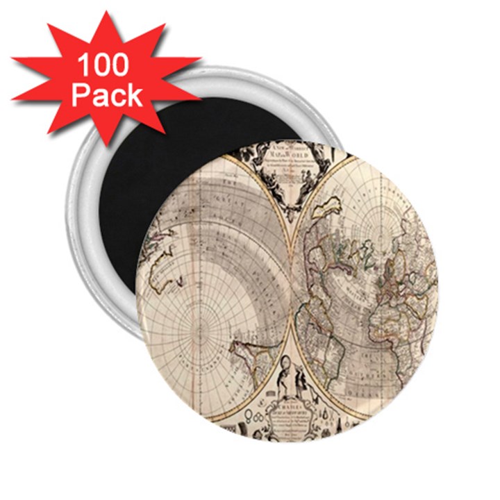 Mapa Mundi - 1774 2.25  Magnets (100 pack) 