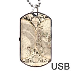 Mapa Mundi - 1774 Dog Tag Usb Flash (two Sides) by ConteMonfrey