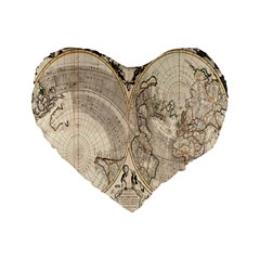 Mapa Mundi - 1774 Standard 16  Premium Heart Shape Cushions by ConteMonfrey