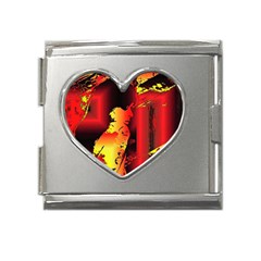 Red Light Ii Mega Link Heart Italian Charm (18mm) by MRNStudios