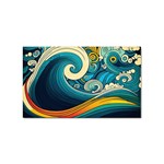 Waves Wave Ocean Sea Abstract Whimsical Sticker Rectangular (100 pack) Front