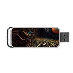 Data Technology Coding Pattern Portable Usb Flash (one Side) by Jancukart