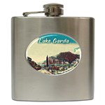 On The Way To Lake Garda, Italy. Hip Flask (6 oz) Front