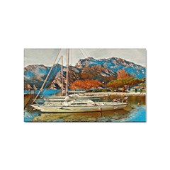 Boats On Lake Garda, Italy  Sticker (rectangular) by ConteMonfrey