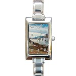 Ducks on Gardasee Rectangle Italian Charm Watch Front