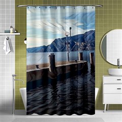 Pier On The End Of A Day Shower Curtain 48  X 72  (small)  by ConteMonfrey